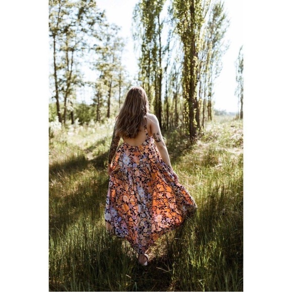 Free People Dresses & Skirts - NWT Free People Park Slope Floral Maxi Dress Dark Combo Large